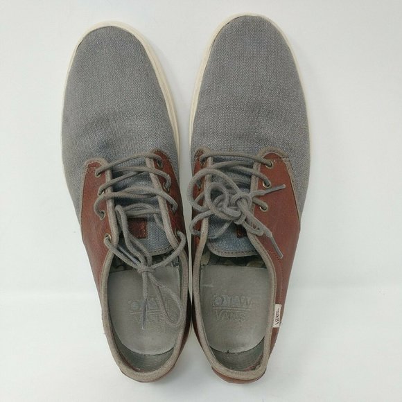 Vans OTW Leather Canvas Flat Bottom Lace Up Sneakers Men's Size 10.5 - Picture 7 of 12